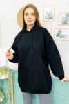 158849 Kapsonlu Sardonlu Tunik Sweatshirt